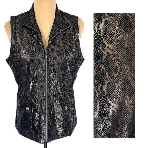 Erin London Vest Small Faux Snakeskin Python NWOT - Picture 1 of 16